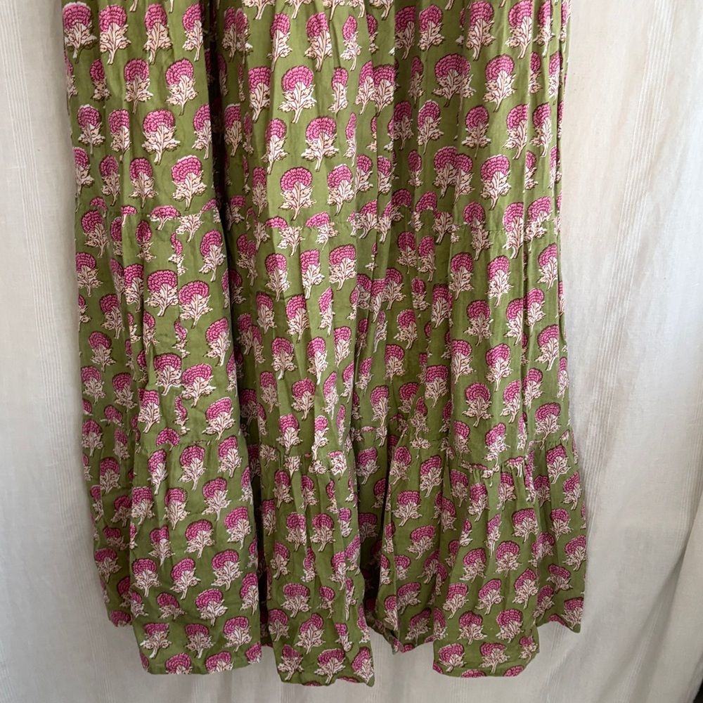 Victoria Dunn Green and Pink Floral Maxi Dress - XS - Picture 6 of 9